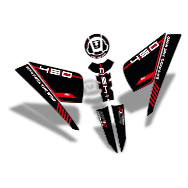 Set protecție rezervor (roșu) - CFMOTO 450 SR 2023-2024 de la GP Kompozit