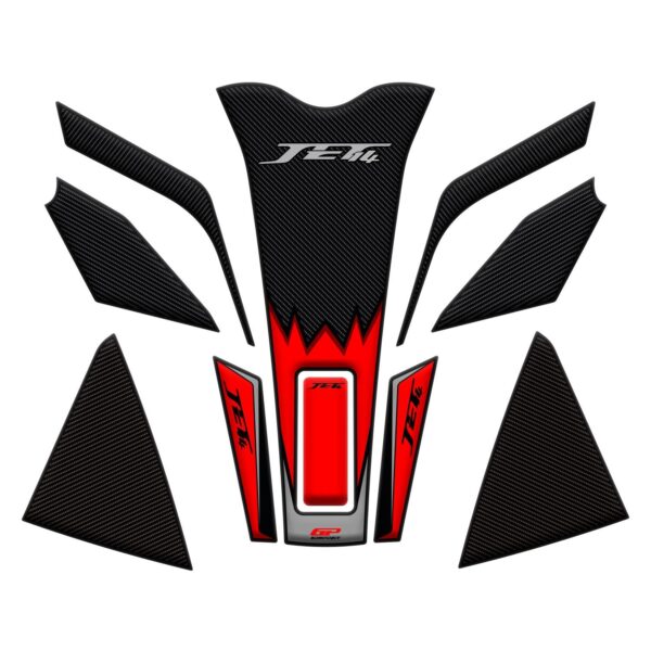 Set protecție rezervor (roșu) - SYM Jet 14 2017-2024 de la GP Kompozit