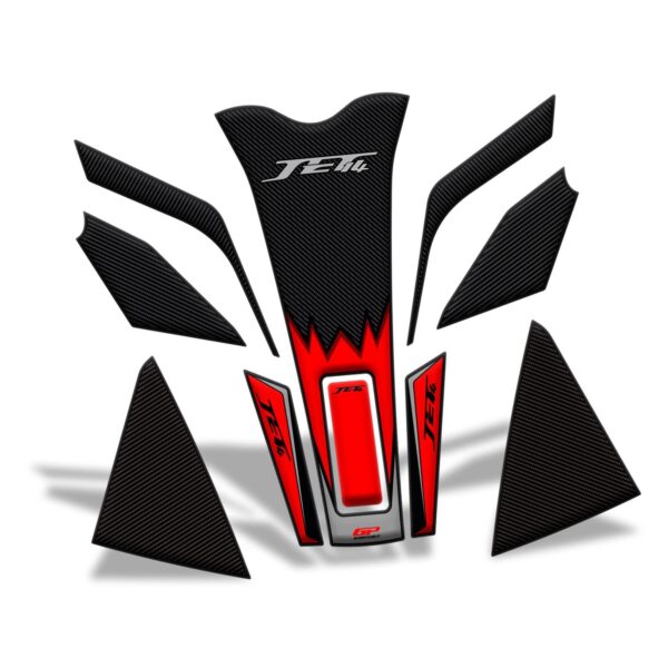 Set protecție rezervor (roșu) - SYM Jet 14 2017-2024 de la GP Kompozit