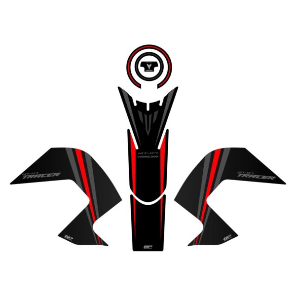 Set protecție rezervor (roșu) - Yamaha MT-07 Tracer 2016-2019 de la GP Kompozit