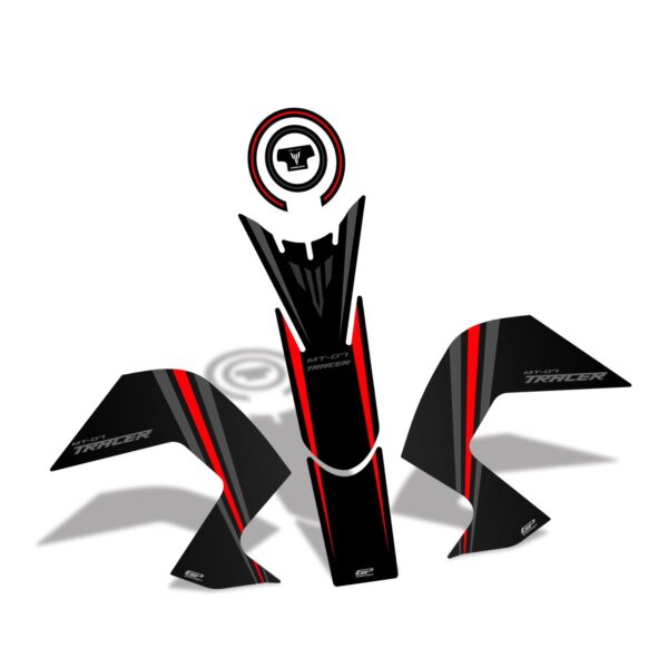 Set protecție rezervor (roșu) - Yamaha MT-07 Tracer 2016-2019 de la GP Kompozit