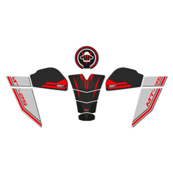 Set protecție rezervor (roșu) - Yamaha MT-25 2020-2023 de la GP Kompozit