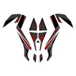 Set protecție rezervor (roșu) - Yamaha NMAX 125 / NMAX 155 2015-2020