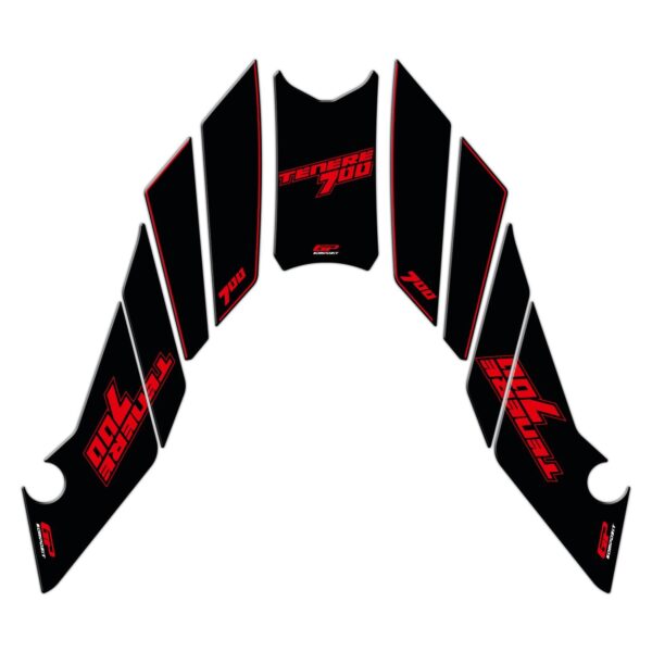 Set protecție rezervor (roșu) - Yamaha Tenere 700 XTZ690 2019-2023 de la GP Kompozit