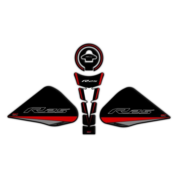 Set protecție rezervor (roșu) - Yamaha YZF R25 2015-2018 de la GP Kompozit