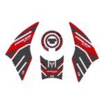 Set protecție rezervor (roșu)-carbon - Yamaha MT-09 Tracer 2015-2020