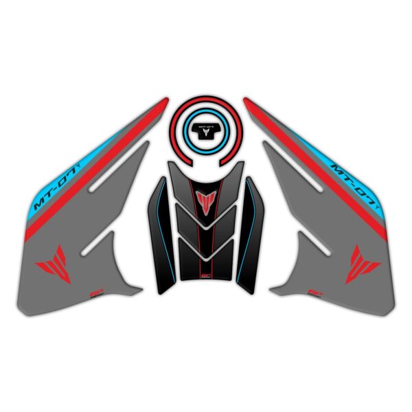Set protecție rezervor (roșu)-gri - Yamaha MT-07 2021-2023 de la GP Kompozit