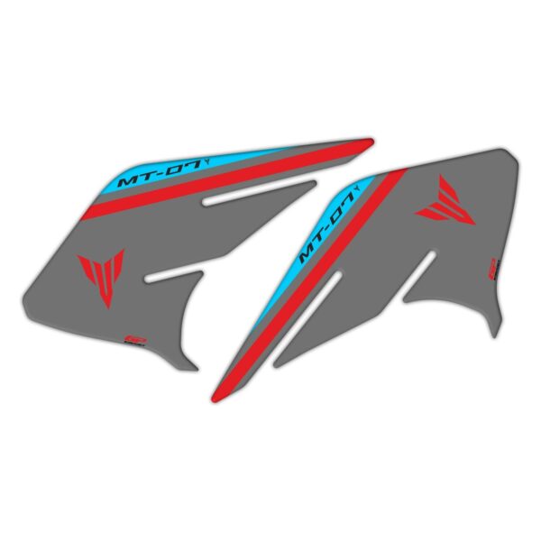 Set protecție rezervor (roșu)-gri - Yamaha MT-07 2021-2023 de la GP Kompozit