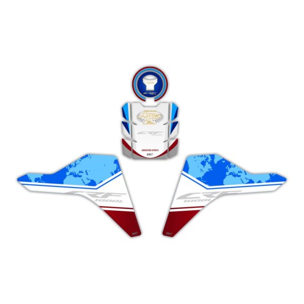 Set protecție rezervor tricolor - Honda Africa Twin CRF1000L 2018-2019 de la GP Kompozit