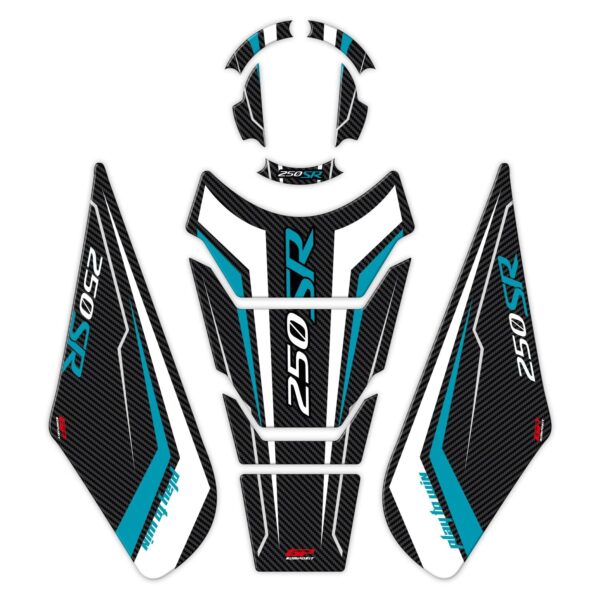 Set protecție rezervor turcoaz - CFMOTO 250 SR / 300 SR 2020-2024 de la GP Kompozit