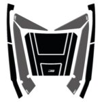 Set protecție top case (gri) - Honda Forza 250 / Forza 300 / Forza 350 / NSS300 / NSS350 2018-2024