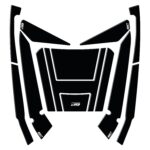 Set protecție top case (negru) - Honda Forza 250 / Forza 300 / Forza 350 / NSS300 / NSS350 2018-2024