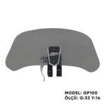 Spoiler parbriz ajustabil universal - GP100 fumuriu (cu prindere neagra)