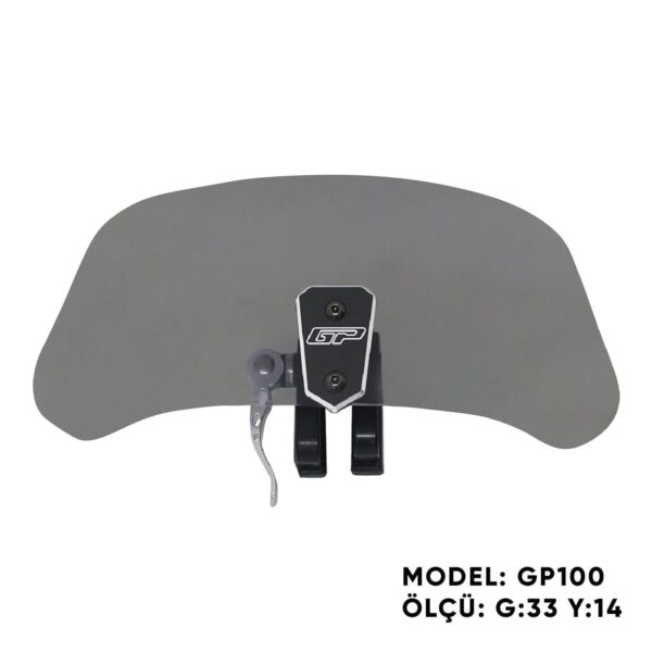 Spoiler parbriz ajustabil universal - GP100 fumuriu (cu prindere argintie), produs universal de la GP Kompozit