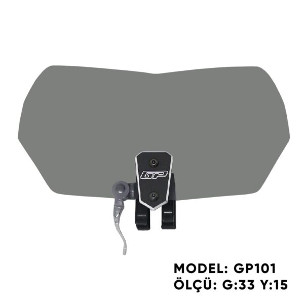 Spoiler parbriz ajustabil universal - GP101 fumuriu (cu prindere argintie), produs universal de la GP Kompozit