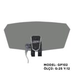 Spoiler parbriz ajustabil universal - GP102 fumuriu (cu prindere neagra)