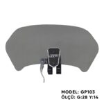 Spoiler parbriz ajustabil universal - GP103 fumuriu (cu prindere neagra)