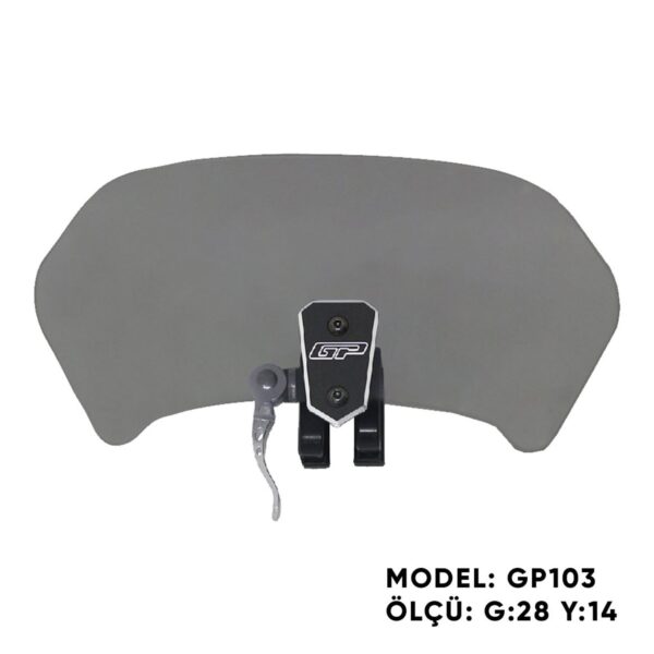 Spoiler parbriz ajustabil universal - GP103 fumuriu (cu prindere argintie), produs universal de la GP Kompozit