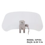 Spoiler parbriz ajustabil universal - GP104 transparent (cu prindere argintie)