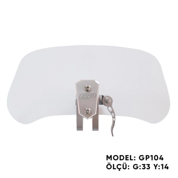 Spoiler parbriz ajustabil universal - GP104 transparent (cu prindere argintie), produs universal de la GP Kompozit