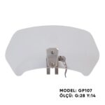 Spoiler parbriz ajustabil universal - GP107 transparent (cu prindere neagra)