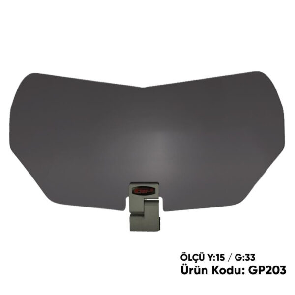 Spoiler parbriz fumuriu universal - GP203 (cu prindere argintie), produs universal de la GP Kompozit