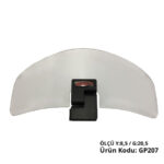Spoiler parbriz transparent universal - GP207 (cu prindere neagra)