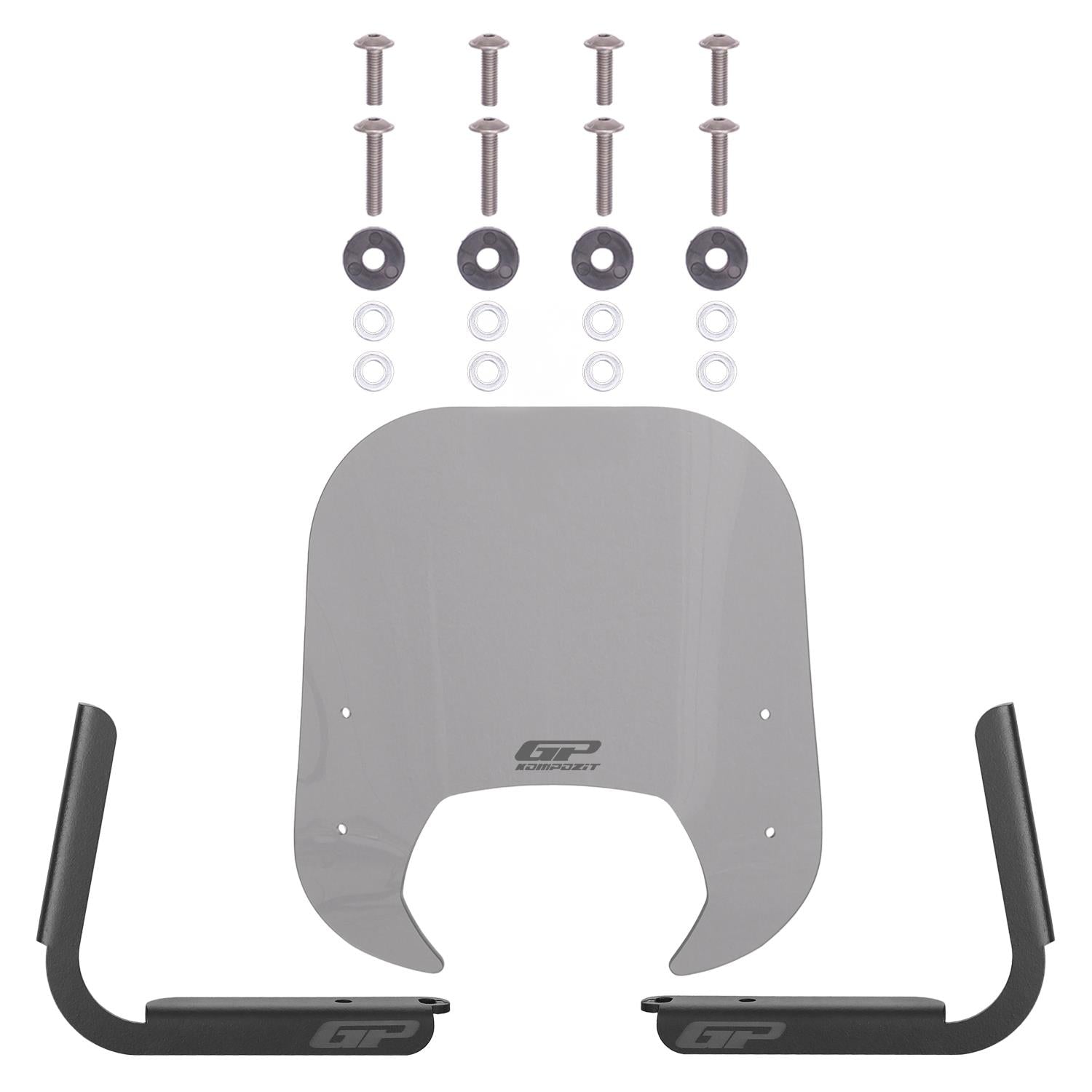 Parbriz fumuriu - Royal Alloy Tigara Grande 125 / 150 / 300 2022-2025 - 38 cm