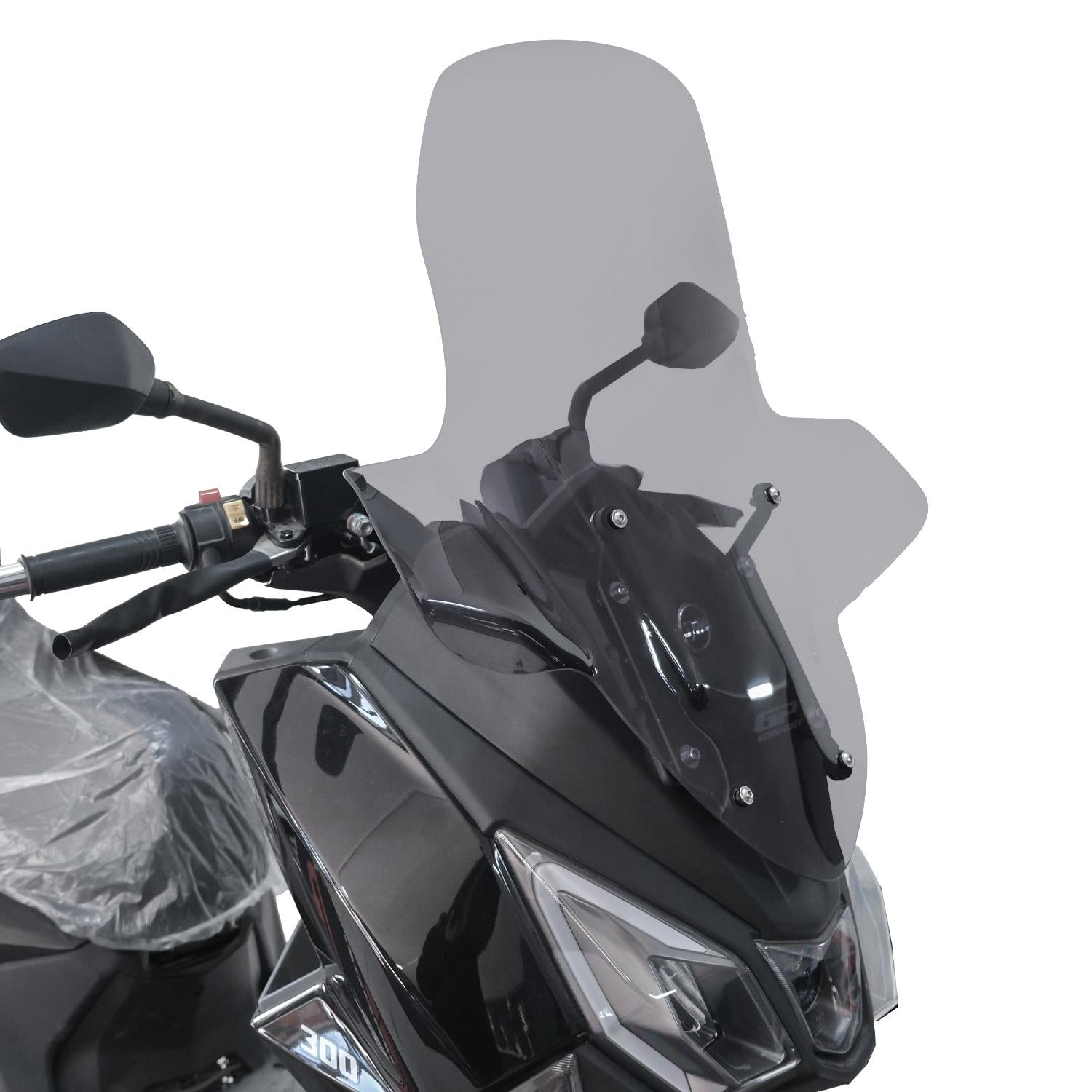 Parbriz cu handguard fumuriu - SYM Joyride 300 2023-2024 - 66 cm