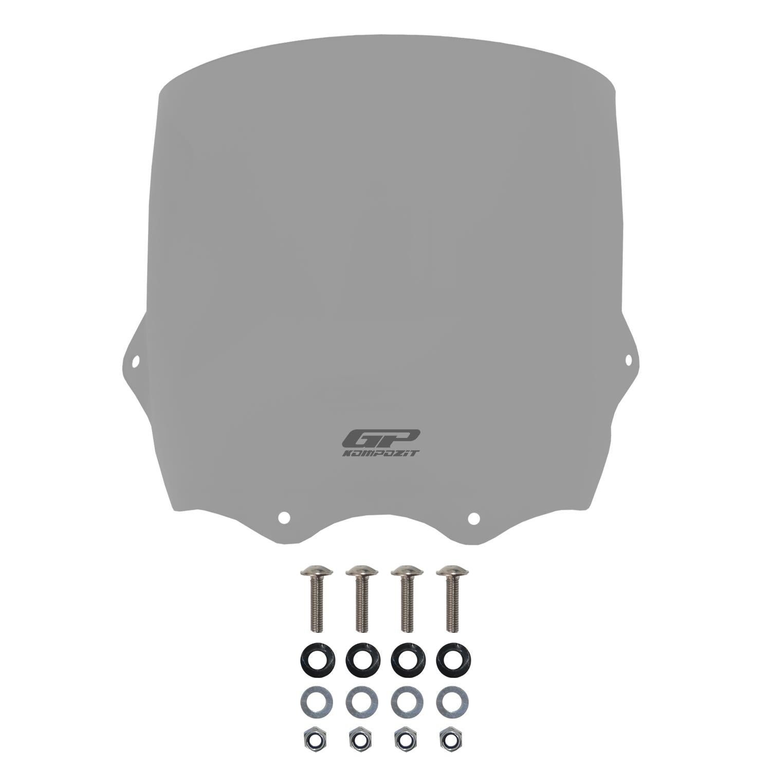 Parbriz fumuriu - BMW M 1000 RR 2022-2024 (pentru carenaj racing) - 25 cm