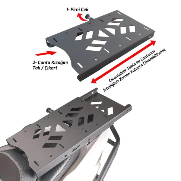Suporturi reglabile pentru bagaje (negru) - Honda Dio 2021-2025