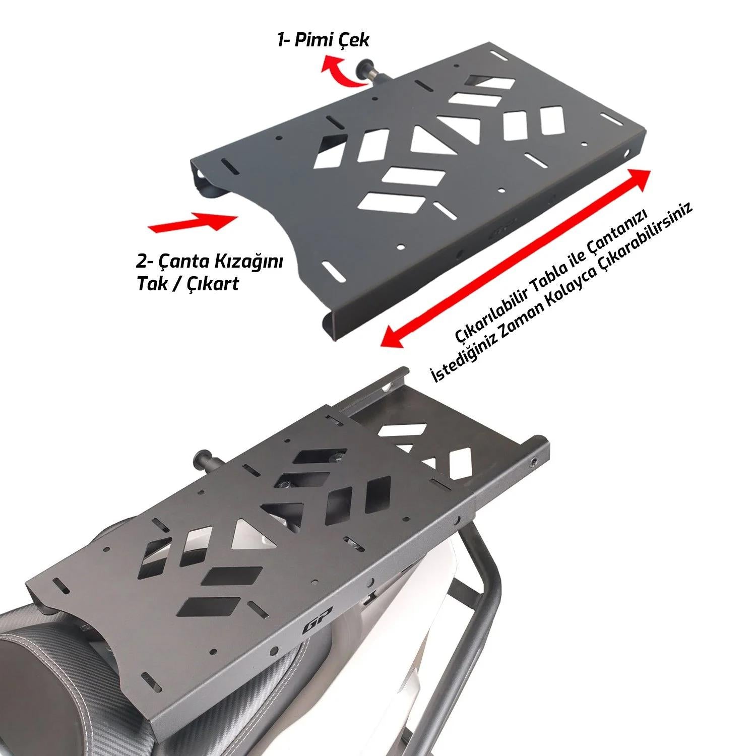Suporturi reglabile pentru bagaje (negru) - Honda Dio 2021-2025