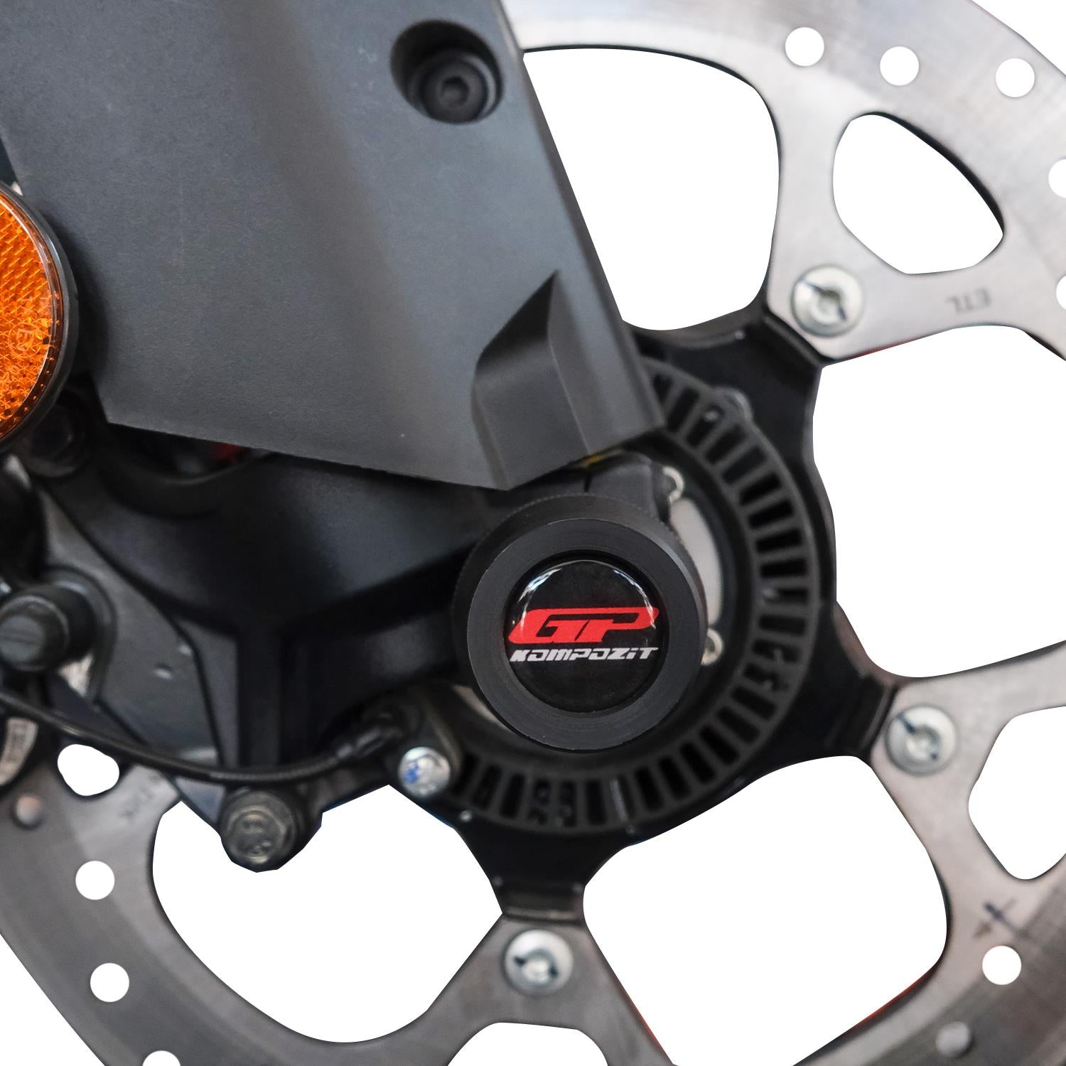 Set slidere pentru axul rotii și cadru (negru) - KTM 390 Adventure X 2025