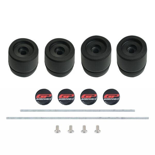 Set slidere pentru axul rotii și cadru (negru) - KTM 390 Adventure X 2025