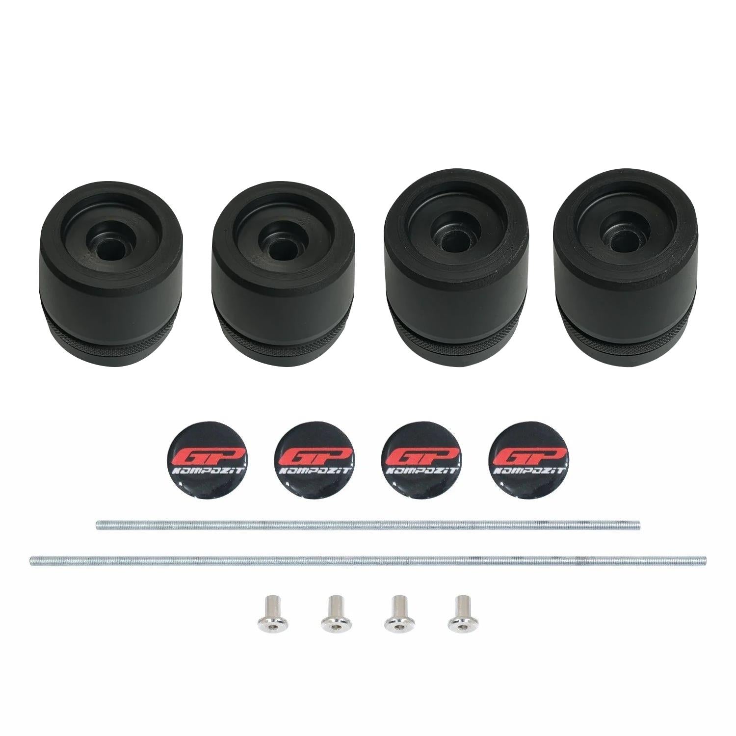 Set slidere pentru axul rotii și cadru (negru) - KTM 390 Adventure X 2025