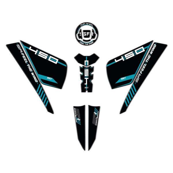 Set protecție rezervor (albastru) - CFMOTO 450SR  2023-2024