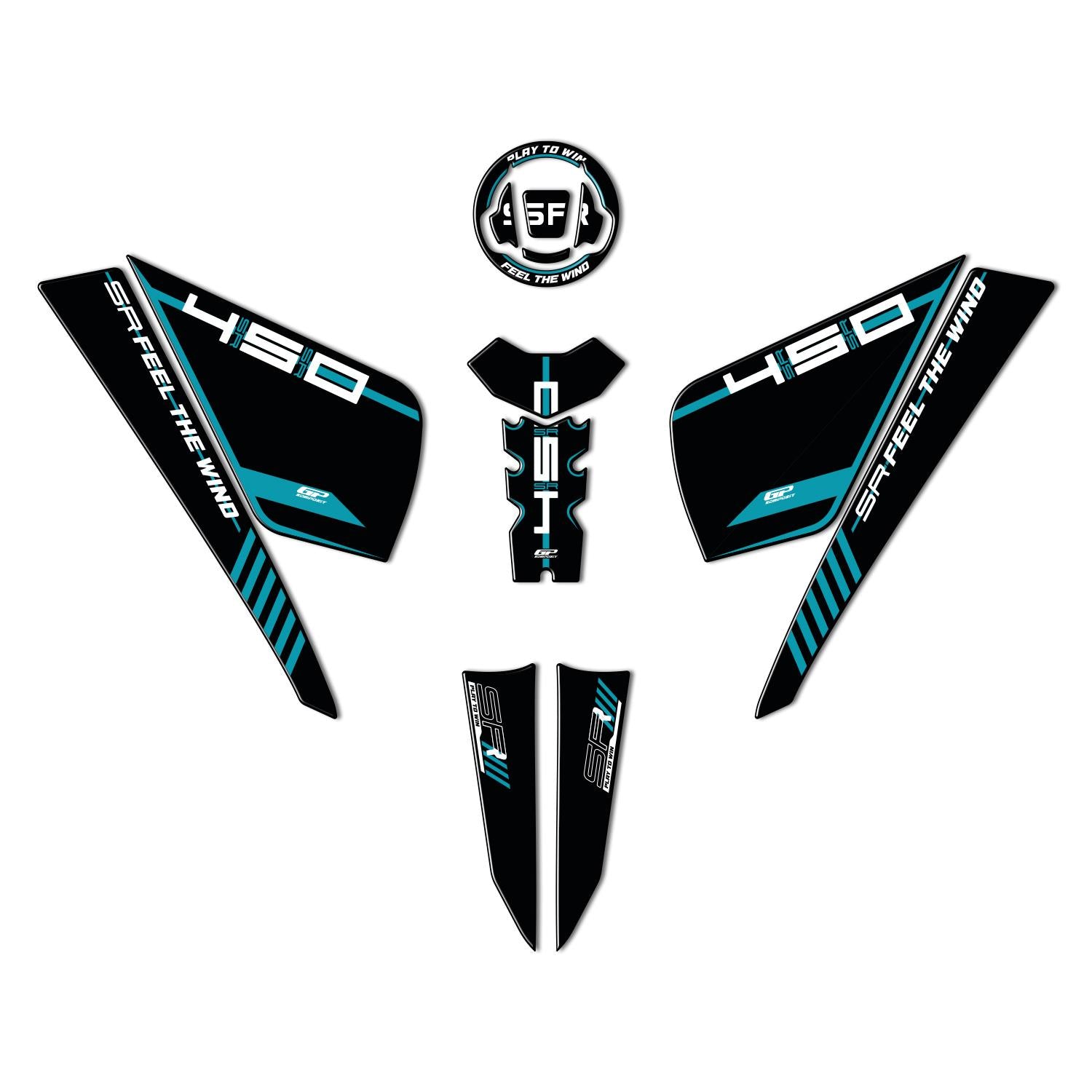 Set protecție rezervor (albastru) - CFMOTO 450SR 2023-2024