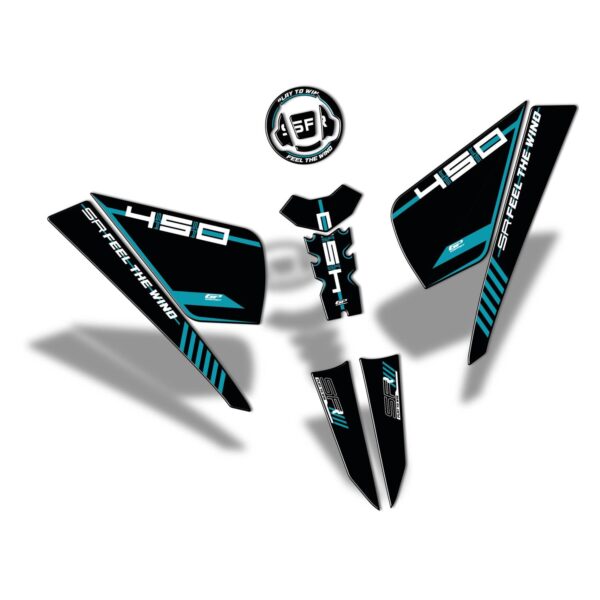 Set protecție rezervor (albastru) - CFMOTO 450SR  2023-2024