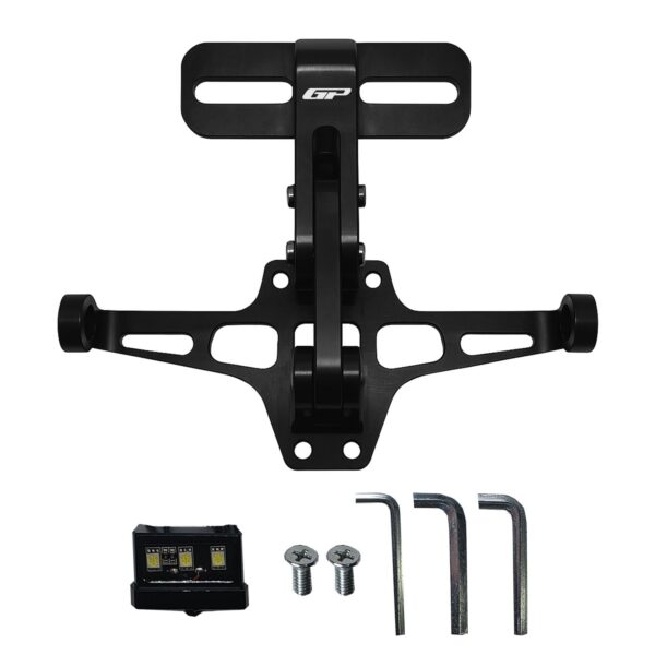 Suport plăcuță înmatriculare pliabil reglabil cu LED universal