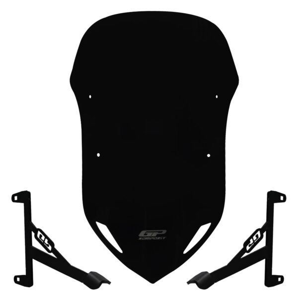 Parbriz (negru) - SYM Dragon DRG 160 2023-2024 - 58 cm