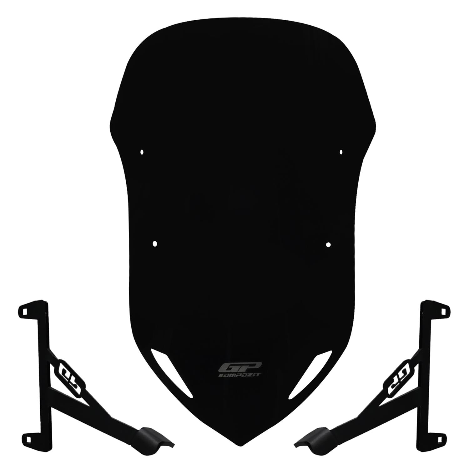 Parbriz (negru) - SYM Dragon DRG 160 2023-2024 - 58 cm