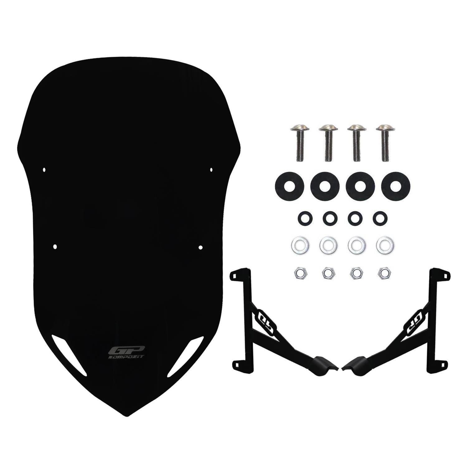 Parbriz (negru) - SYM Dragon DRG 160 2023-2024 - 58 cm