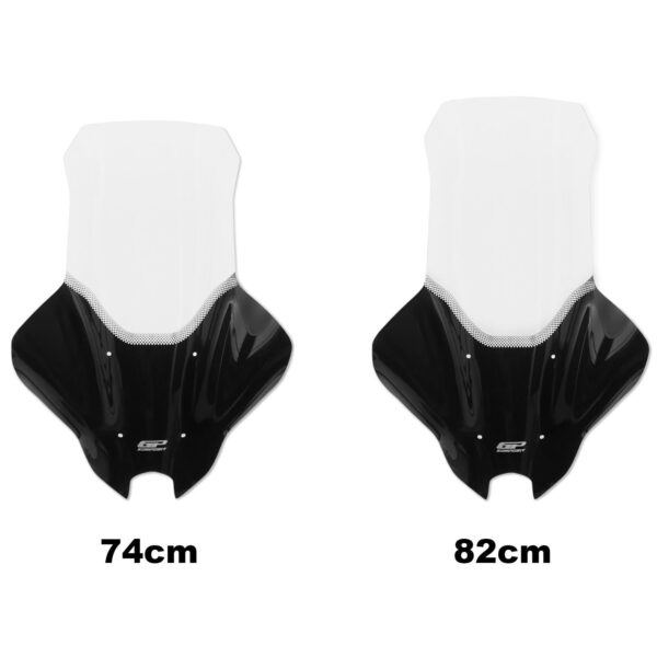 Parbriz serigrafiat cu handguard transparent - Yamaha NMAX 125 / NMAX 155  2025 - 74 cm