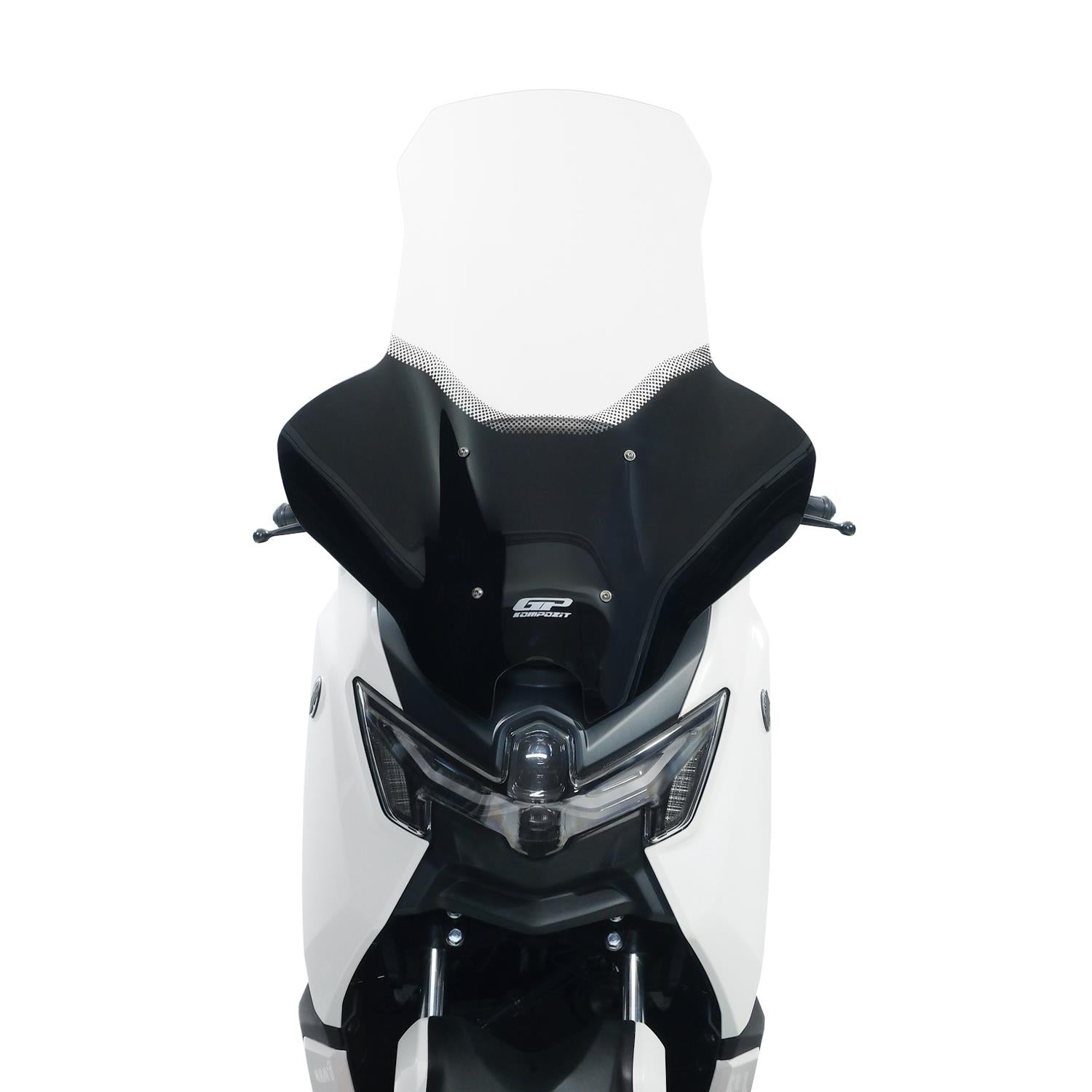 Parbriz serigrafiat cu handguard transparent - Yamaha NMAX 125 / NMAX 155 2025 - 74 cm