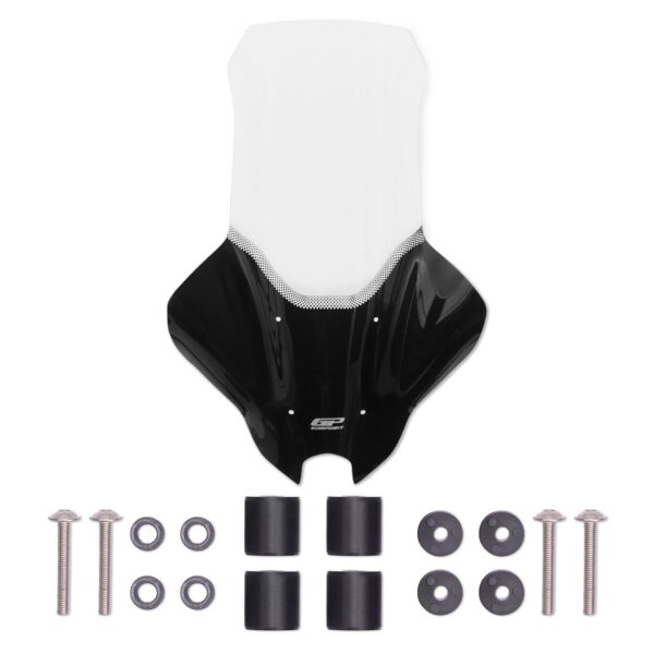 Parbriz serigrafiat cu handguard transparent - Yamaha NMAX 125 / NMAX 155  2025 - 74 cm