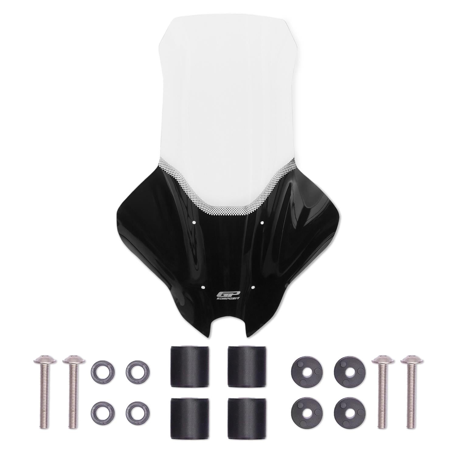 Parbriz serigrafiat cu handguard transparent - Yamaha NMAX 125 / NMAX 155 2025 - 74 cm