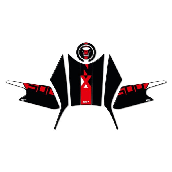 Set protecție rezervor (negru-roșu) - Honda NX 500 2025-2026