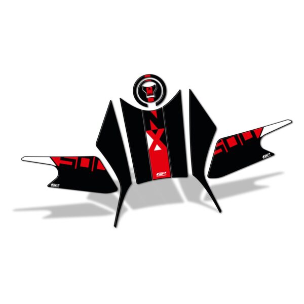 Set protecție rezervor (negru-roșu) - Honda NX 500 2025-2026 - 6