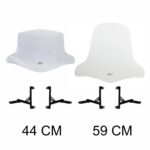 Parbriz transparent cu prinderi pentru scutere