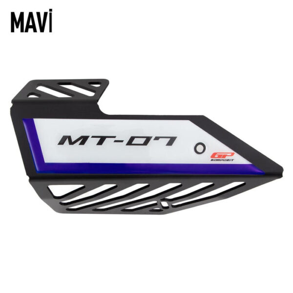 Protecție evacuare GP Kompozit neagră cu detalii albastre pentru Yamaha MT-07 (2014-2021)